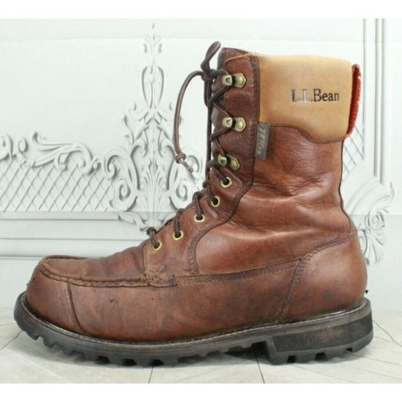 L.L. Bean Other - LL Bean Kangaroo Brown Leather Vibram Mid Upland Hunting Boots Size 11 M